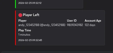 Leave event showing logging only happens after code entry