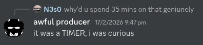 His Discord message about being curious